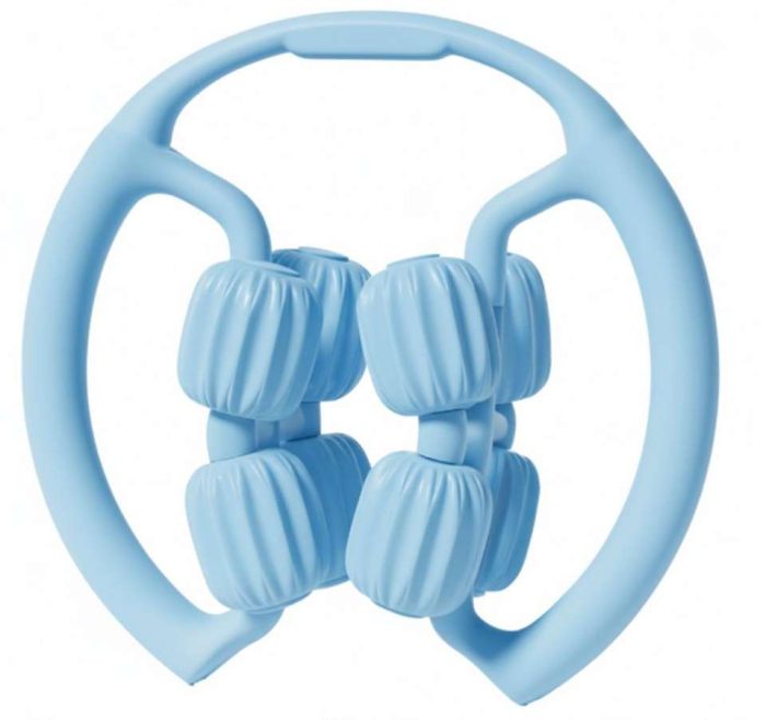 4-Wheel U-Shaped EVA Unisex Massage Roller for Arm Leg Neck & Muscle Tissue-Summer Fitness Gym Yoga Pilates 2