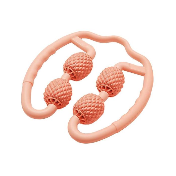 4-Wheel U-Shaped EVA Unisex Massage Roller for Arm Leg Neck & Muscle Tissue-Summer Fitness Gym Yoga Pilates 4