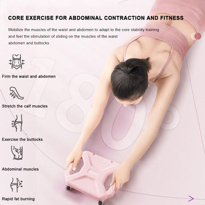 BunnyHi JFB003 Home Fitness Equipment Core Training Abdominal Muscle Wheel Ab Exercise 4 Wheels Plate Slide Disc 1