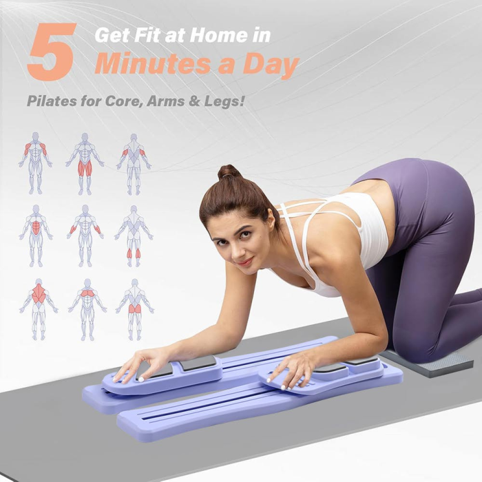 BunnyHi JFB005 Multi-Purpose Yoga Board Gym Split Type Pilates Reformer Board Set With Pilates Equipment Ab Exercise Abs Roller 2