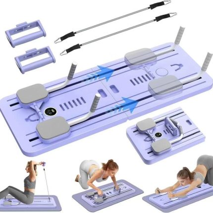 BunnyHi JFB012 Factory Price Multi-function 6 in 1 Pilates Board Push-up Belly Roll Training Board Ab Wheel Roller for Home
