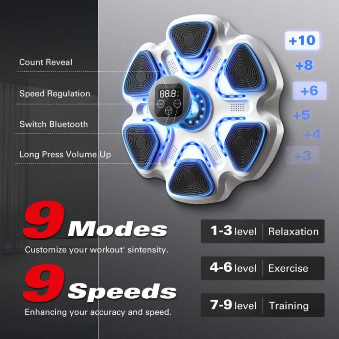 BunnyHi QJ004 Fitness Equipment Gym Target Boxing Machine Music Smart Training Boxing Focus Target 2