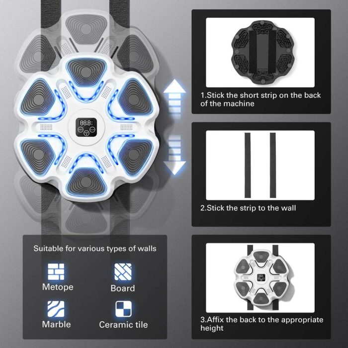 BunnyHi QJ004 Fitness Equipment Gym Target Boxing Machine Music Smart Training Boxing Focus Target 4