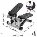 BunnyHi TBJ001 Steppers for Exercise Adjustable Resistance Stair Steppers With Arm Training Bands Portable  Exercise Equipment 2
