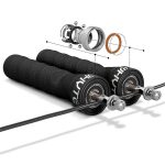 BunnyHi TS004 Fitness Adjustable Custom Simple Weighted Speed PU Skipping Jump Rope for Men and Women 3