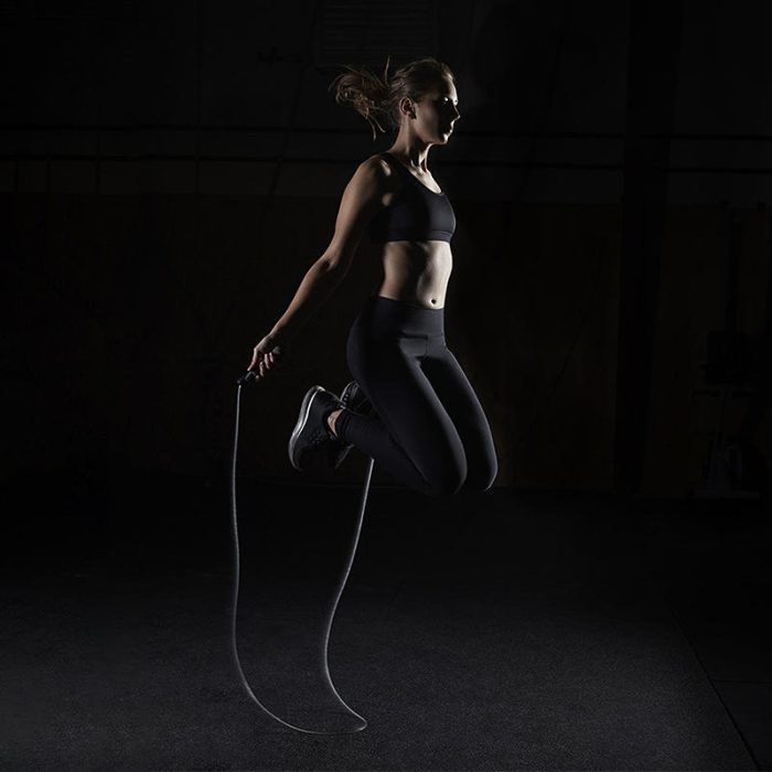 BunnyHi TS004 Fitness Adjustable Custom Simple Weighted Speed PU Skipping Jump Rope for Men and Women 4