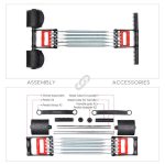 BunnyHi WLQ004 Three in One Fitness Device Spring Chest Expander Grip Strength Enhancer Pedal Pull Rope with 5 Metal Springs 1