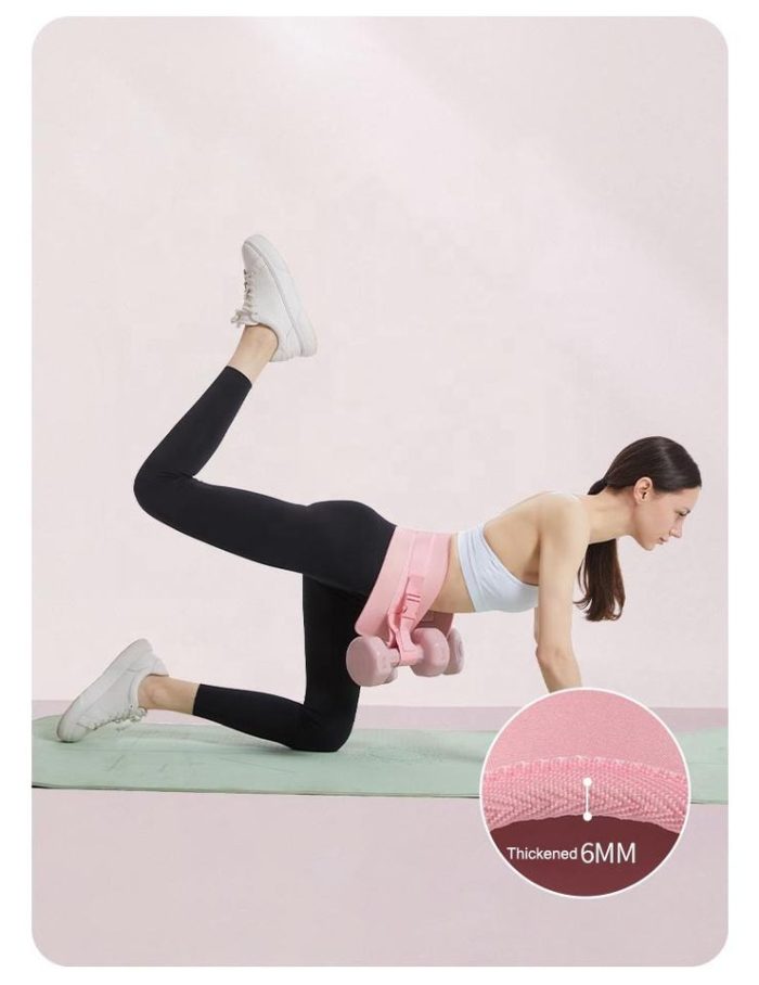 Custom Heavy Duty Dumbbell Weight-bearing Waist Belt for Hip Bridge & Hip Thrust Assist-Universal Use Weightlifting Belt 3