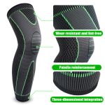 Custom Logo Sports Knee Pads Full Length Knee Brace Support Calf Sleeve Compression Leg Sleeves for Basketball 1