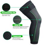 Custom Logo Sports Knee Pads Full Length Knee Brace Support Calf Sleeve Compression Leg Sleeves for Basketball 3