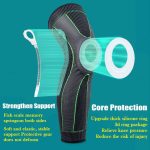 Custom Logo Sports Knee Pads Full Length Knee Brace Support Calf Sleeve Compression Leg Sleeves for Basketball 4