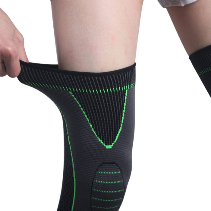 Custom Logo Sports Knee Pads Full Length Knee Brace Support Calf Sleeve Compression Leg Sleeves for Basketball 5