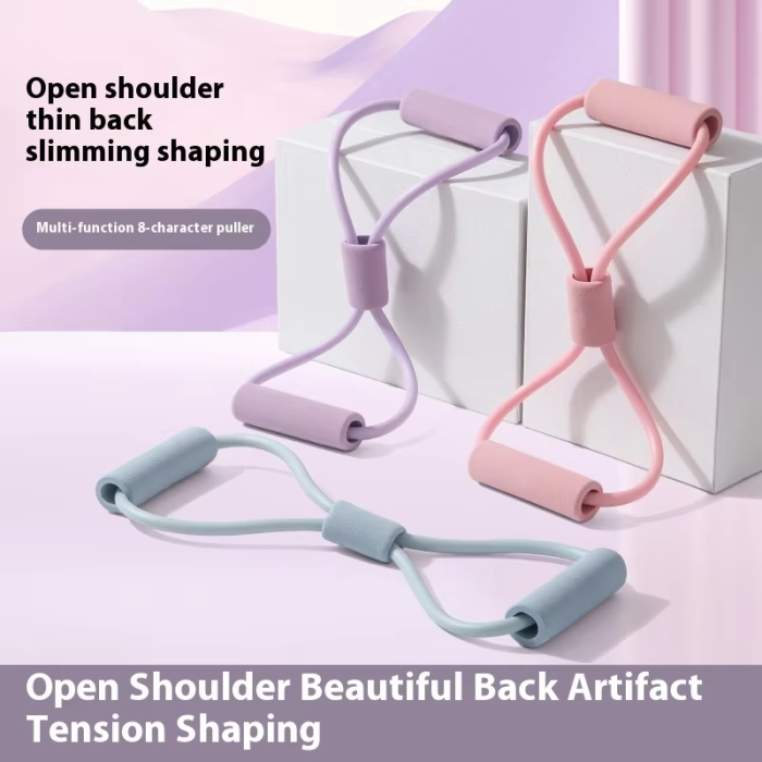 Figure 8 Shape Chest Expansion Yoga Bands Open Back Stretch Bands for Body Shape Elastic Exercise Bands 1