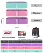 Fitness Strength Training Adjustable Resistance Bands for Legs Butt Yoga Pilates-Durable Eco-friendly Polyester Cotton & Latex 2