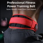 Gym Workout Fitness Squat Spandex & Nylon Self Locking Weight Lifting Waist Support Dip Belt Heavy Duty Steel Chain Protection 1