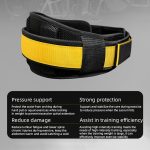 Gym Workout Fitness Squat Spandex & Nylon Self Locking Weight Lifting Waist Support Dip Belt Heavy Duty Steel Chain Protection 4