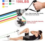 Heavy Duty Adjustable Home Exercise Gym Fitness Workout Elastic Latex Resistance Bands Tube for Whole-body Exercise 4