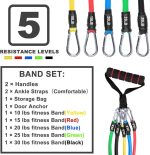Heavy Duty Adjustable Home Exercise Gym Fitness Workout Elastic Latex Resistance Bands Tube for Whole-body Exercise 5