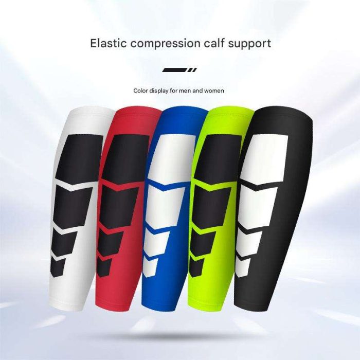 Men and Women's Spandex Sports Calf Compression Sleeves Stretch Protective Gear for Running Cycling Basketball 3