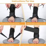 Men Women Lace up Stabilizer Sprained Volleyball Ankle Braces 2