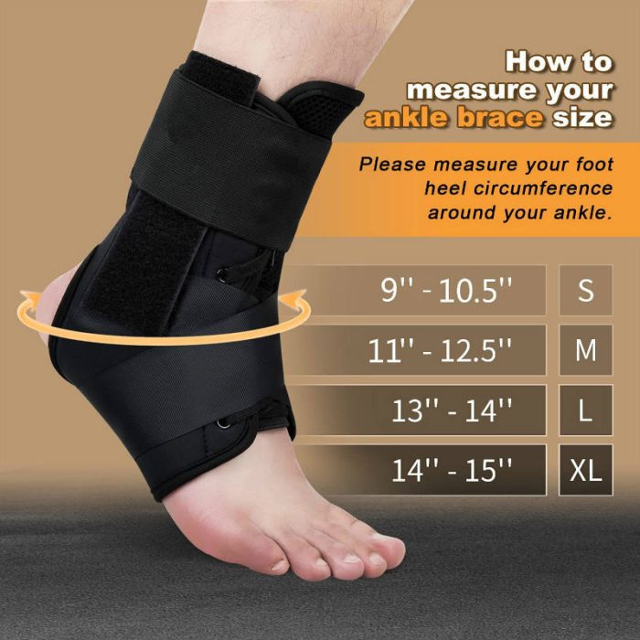 Men Women Lace up Stabilizer Sprained Volleyball Ankle Braces 4