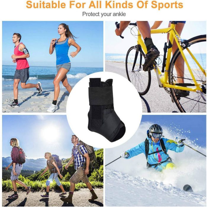 Men Women Lace up Stabilizer Sprained Volleyball Ankle Braces 5