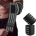 Nylon Elastic Adjustable Double Ring Closure Elbow Knee Pads Breathable Sweat-Wicking Sports Stabilizer Non-Slip Knitted Guards
