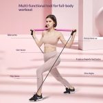 Pilates Yoga EVA Adjustable Resistance Bar Fitness Stick Trainer Elastic Rope-Multifunctional Hip Training Home Exercise 1
