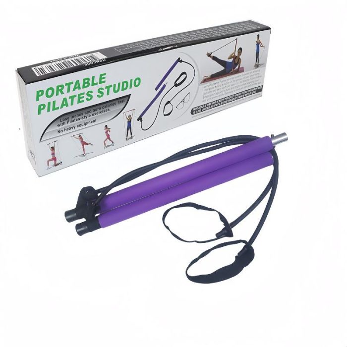 Pilates Yoga EVA Adjustable Resistance Bar Fitness Stick Trainer Elastic Rope-Multifunctional Hip Training Home Exercise 4