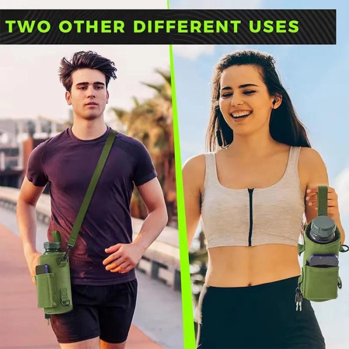 Magnetic Bag Water Bottle Holder Gym Bottle Carrier Bag With Phone Pocket Gym Accessories Organizer with Phone Bag Pouch Sleeve 5